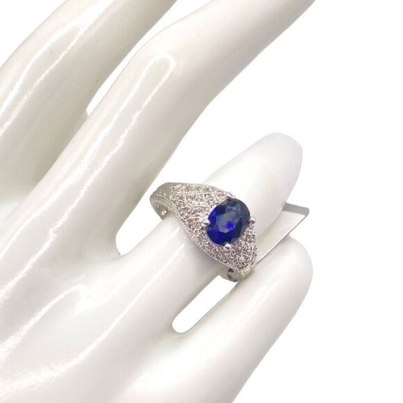 New Women’s Silver September birthstone ring size 7 - Picture 3 of 4